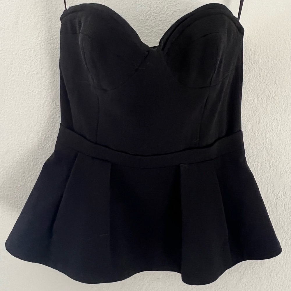 BCBGMAXAZRIA Strapless Bustier Joel, Black Size 2.